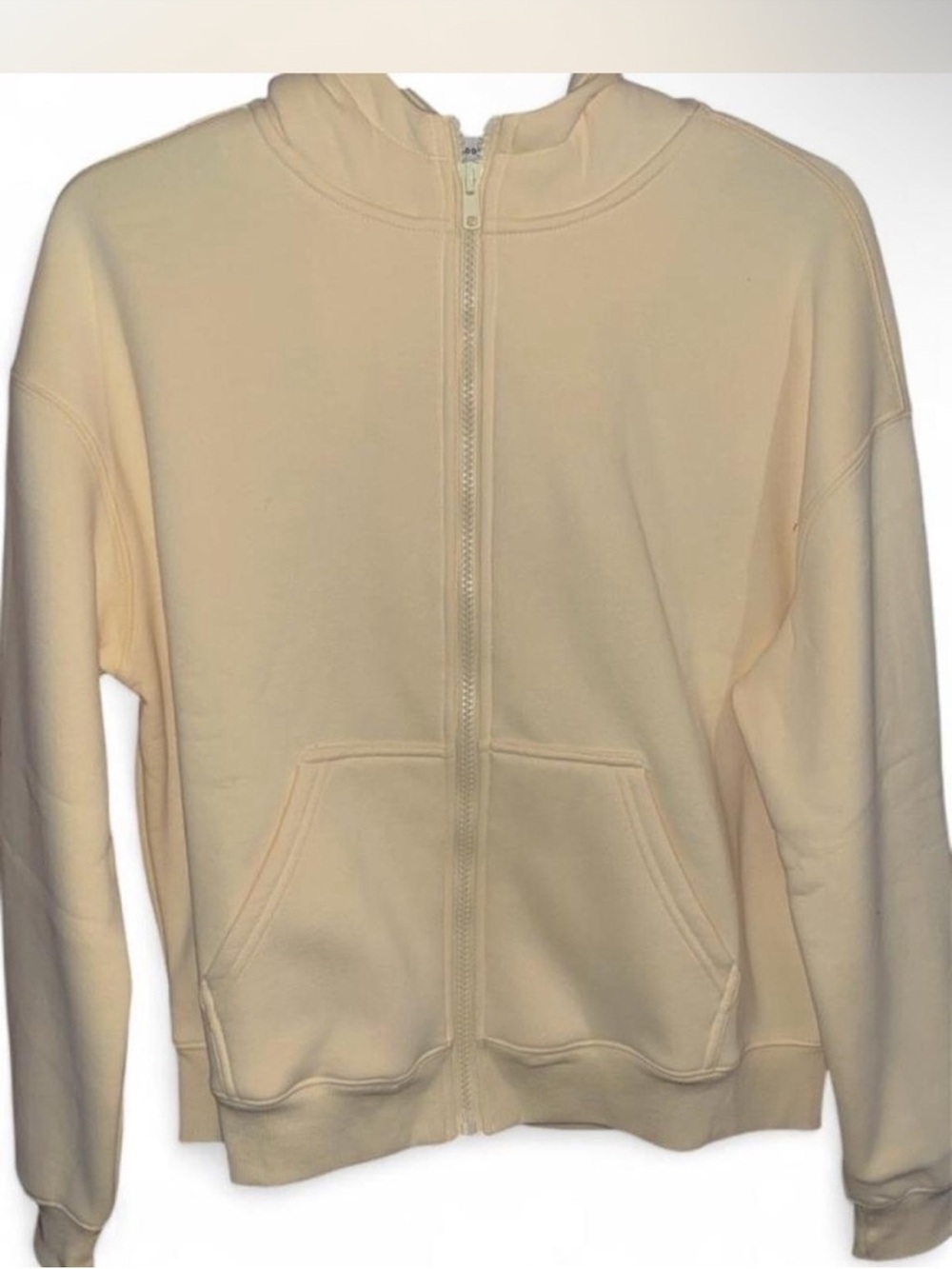 Comfrt buttercream zip hoodie